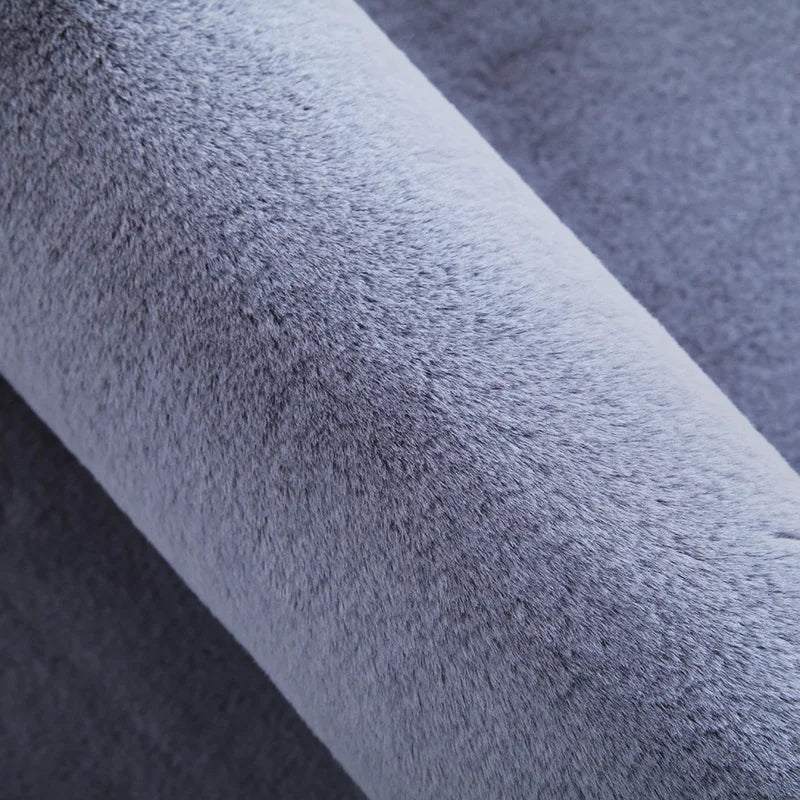 Nordic Fluffy Faux Fur Rugs Microfiber Imitation Rabbit Hair Center Living Room for Bedroom Carpet Non-Slip White Plush Kids Mat