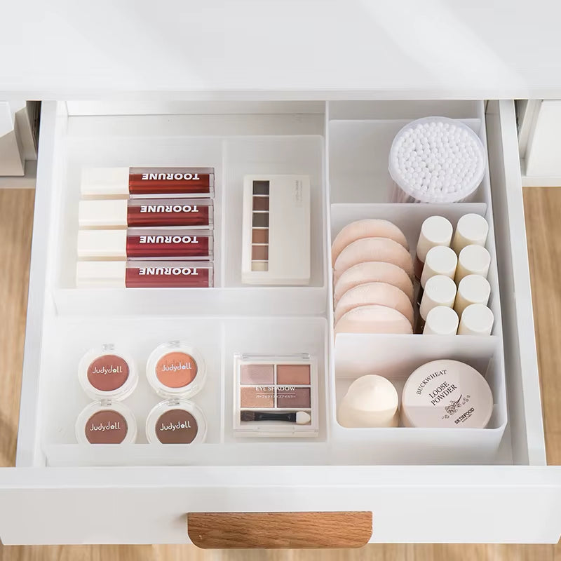 Adjustable Drawer Style Make up Storage Box Plastic Sundries Cosmetic Container Divider Desktop Sundries Fragrance Finishing Box