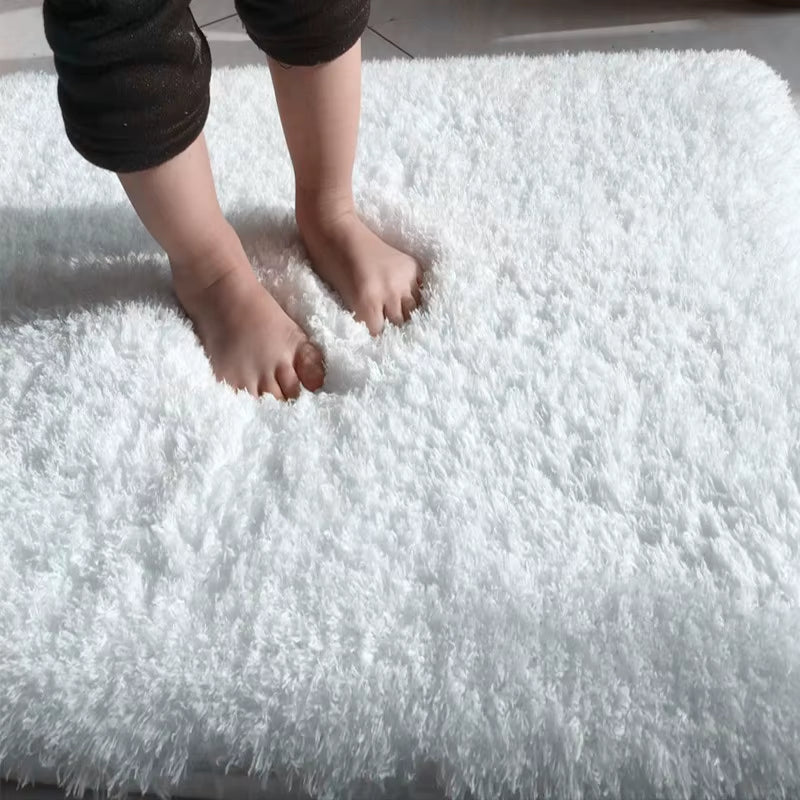 Nordic Fluffy Carpet for Bedroom Living Room Large Size Plush Anti-Slip Soft Door Mat White Pink Red Children'S Rugs for Room