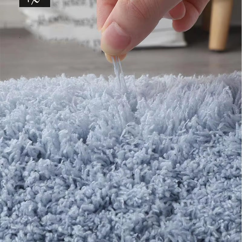 Nordic Fluffy Carpet for Bedroom Living Room Large Size Plush Anti-Slip Soft Door Mat White Pink Red Children'S Rugs for Room