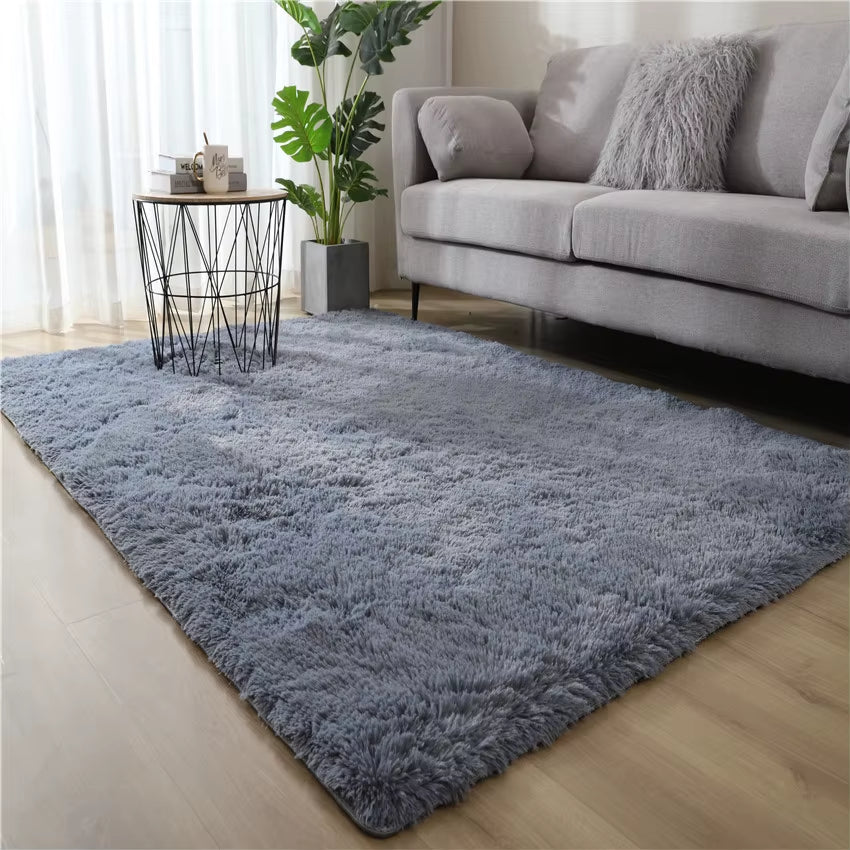 Carpets for Living Room Modern Sofas Grey Fluffy Carpet Bedroom Decoration Anti-Slip Furry Large Rug Washable Floor Covering Mat