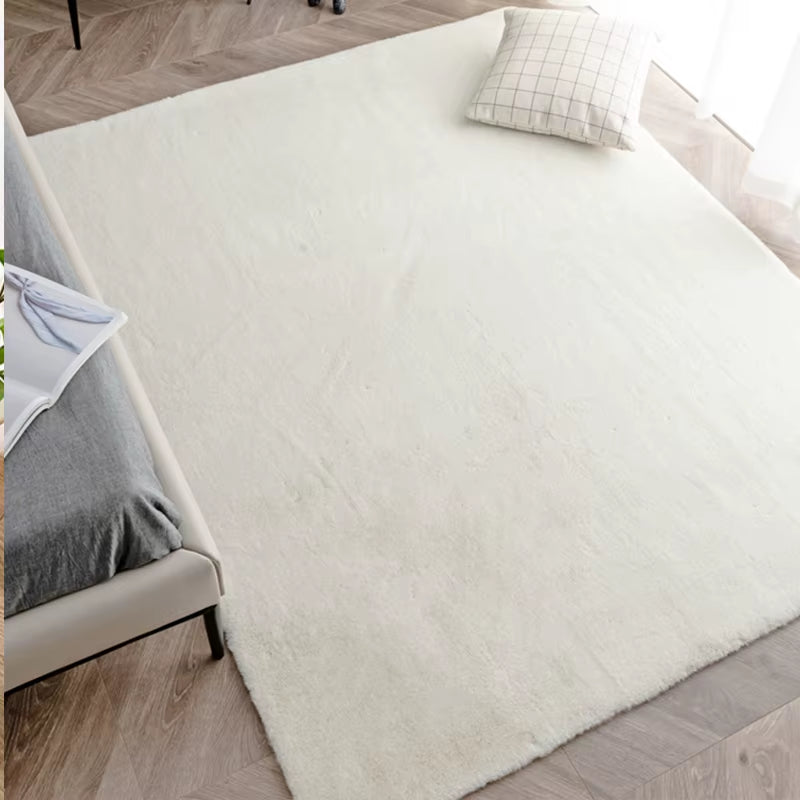 Nordic Fluffy Faux Fur Rugs Microfiber Imitation Rabbit Hair Center Living Room for Bedroom Carpet Non-Slip White Plush Kids Mat
