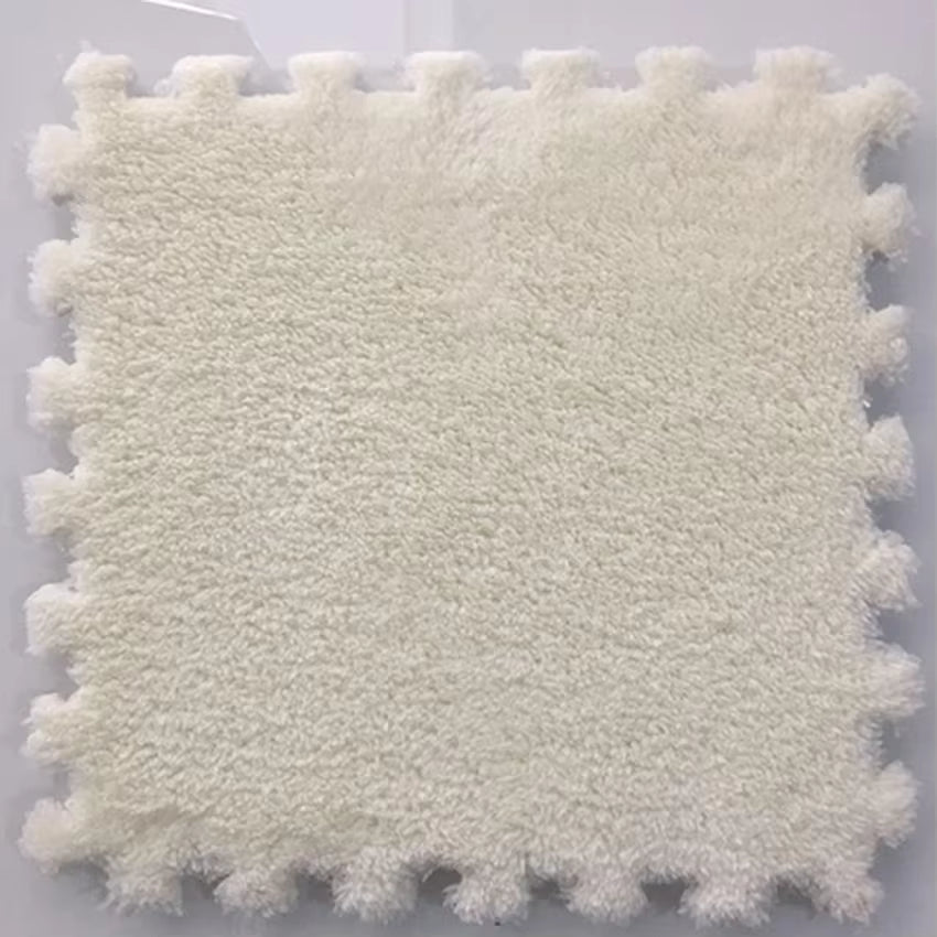 30 X 30Cm EVA Foam Puzzle Mat Long Hair Carpet Soft Plush Villi Shaggy Area Rug Mats for Home Kids Bedroom Floor Decoration Mat