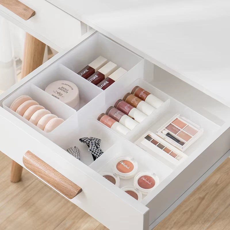 Adjustable Drawer Style Make up Storage Box Plastic Sundries Cosmetic Container Divider Desktop Sundries Fragrance Finishing Box
