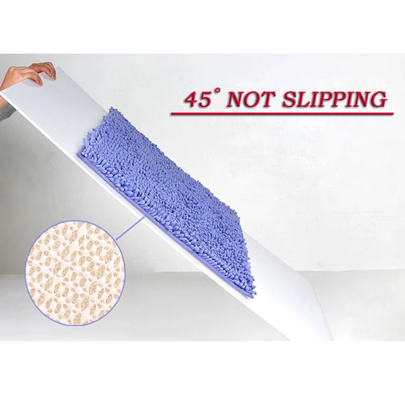 Chenille Bath Mat anti Slip Gray Water Absorb Bathroom Carpet for Living Room Bedroom Rugs Kitchen Floor Mats Tapete De Banheiro