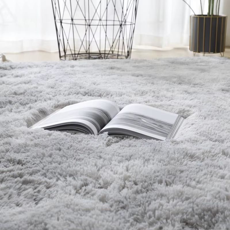 Carpets for Living Room Modern Sofas Grey Fluffy Carpet Bedroom Decoration Anti-Slip Furry Large Rug Washable Floor Covering Mat